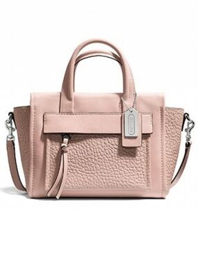 Coach Pink Bleecker Mini Riley Satchel Bag Top Handle Leather 27923 Coquette